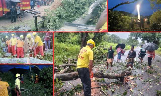Odisha Firefighters Battle Cyclone Montha’s Fury with Precision & Speed