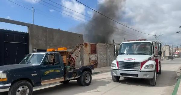 Menores provocan incendio en baldío de Villa Alborada