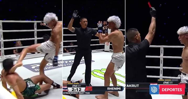Peleador recibió tarjeta roja en ONE Championship tras patada ilegal: rival estaba apoyado en el suelo