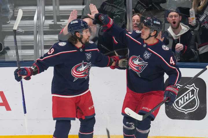 Cole Sillinger, Mathieu Olivier lead Blue Jackets to 6-3 win over Maple Leafs for third straight win