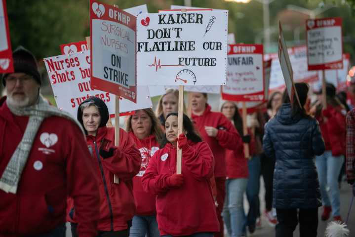 Kaiser workers in Vancouver begin 5-day strike as contract negotiations stall over wages, staffing