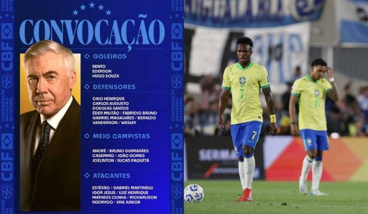 Ancelotti convoca a Vinícius y Rodrygo para amistosos de Brasil con Japón y Corea del Sur