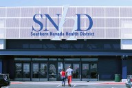 Southern Nevada Health District says car struck part of its facility Friday