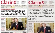 Milei compartió una tapa de diario falsa para criticar al kirchnerismo