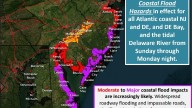 Coastal flood warning issued for Delaware. High winds also on the way from nor'easter