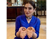 Raveena Tandon flaunts her Karwa Chauth mehendi