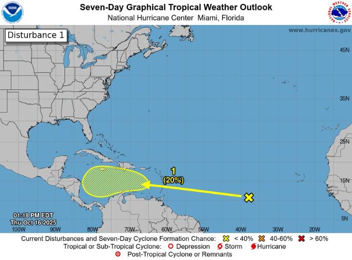 COPECO mantiene bajo vigilancia una onda tropical en el Atlántico