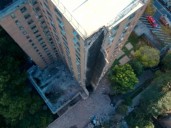 Part of a high-rise apartment building in New York City collapses, no injuries reported