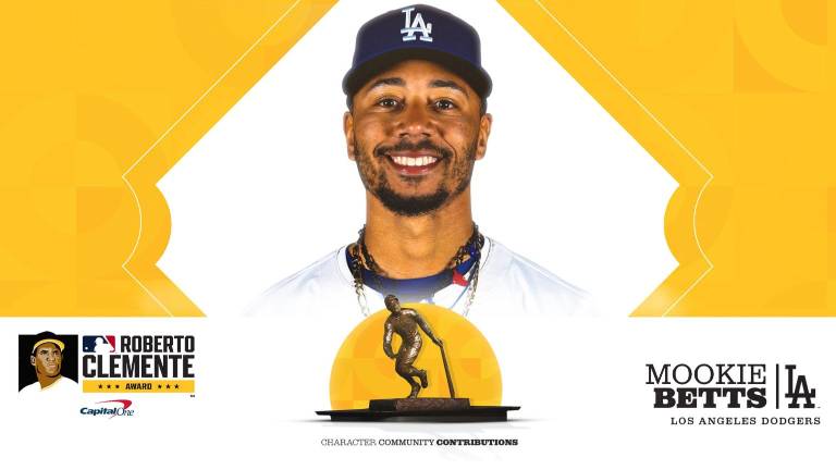 Mookie Betts, nombrado ganador del Premio Roberto Clemente