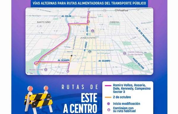 Modificarán rutas de transporte por cierre del FICUU 2025
