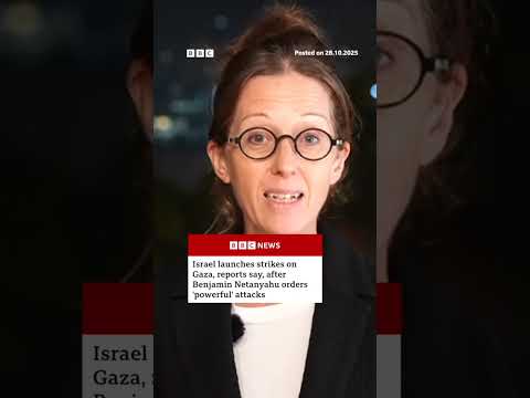 Israel launches strikes on Gaza, reports say, after Netanyahu orders 'powerful' attacks. #BBCNews