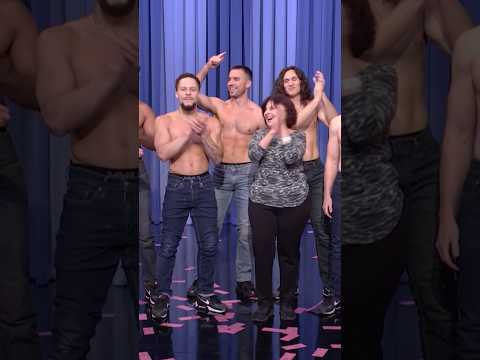A random audience member’s “wish” comes true when #MagicMikeLive dancers perform a raunchy dance 🤣