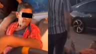 Sujeto amenaza con tijeras a niño en transporte público y luego es golpeado por un hombre