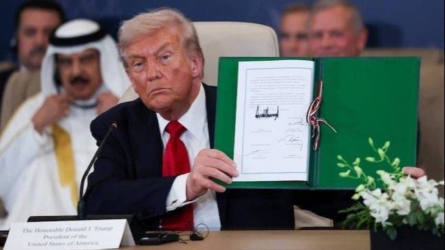 Trump encabezó la firma del histórico acuerdo de paz entre Israel y Hamas