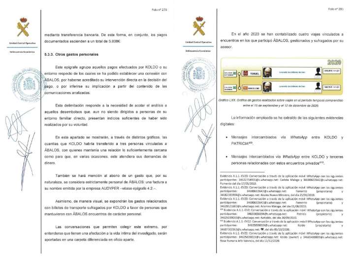 La UCO confirma que Koldo pagó billetes de viaje para “encuentros privados” de Ábalos en Teruel