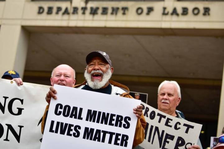 Victims of black lung disease protest ongoing delays for toxic silica dust protections