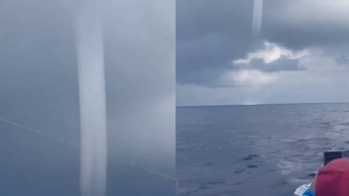 Video: Pescadores Captan Tromba Marina en Playa de Tamaulipas