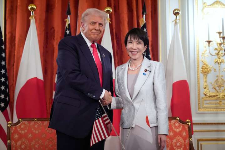 Trump bonds with Japan’s new prime minister and says her nation is delivering on U.S. investments