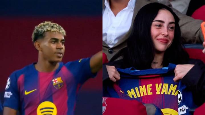 Lamine Yamal le dedicó un gol a Nicki Nicole en la Champions League y enloqueció las redes