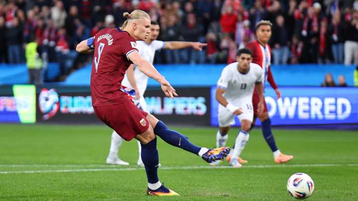 Erling Haaland proves he is human by missing two penalties for Norway - but still extends absurd goalscoring streak