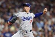 Blake Snell stifles Brewers before Dodgers hang on to win NLCS opener