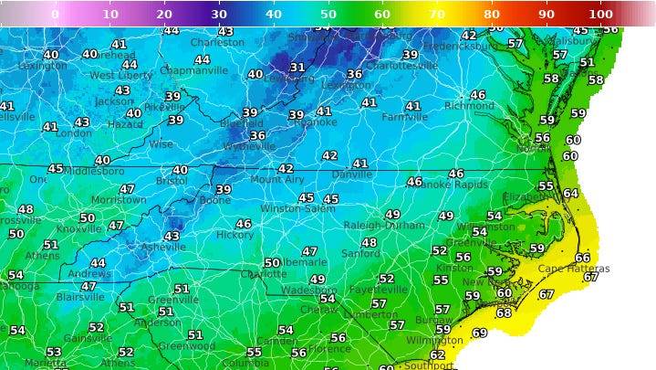 Cover your plants. Western North Carolina may see its…