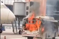 Air India Bus Catches Fire At Delhi Airport Terminal 3, No Casualties Yet: Watch Video