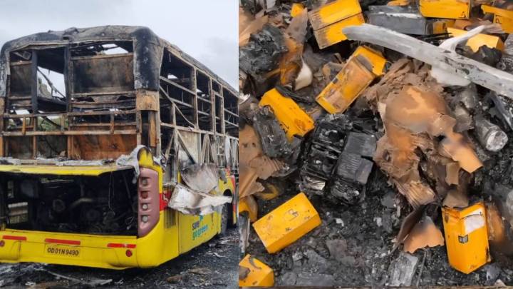 Kurnool bus fire: Preliminary investigation reveals lithium batteries of mobile phones cargo may have aggravated inferno