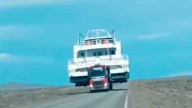 Santa Cruz: un barco en el medio de la Ruta 40 sorprendió a todos y se hizo viral