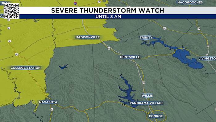 Tracking severe weather during the overnight hours in Houston.