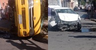 Huida de delincuentes termina en accidente: vehículo choca con furgón escolar y reportan a un menor fallecido