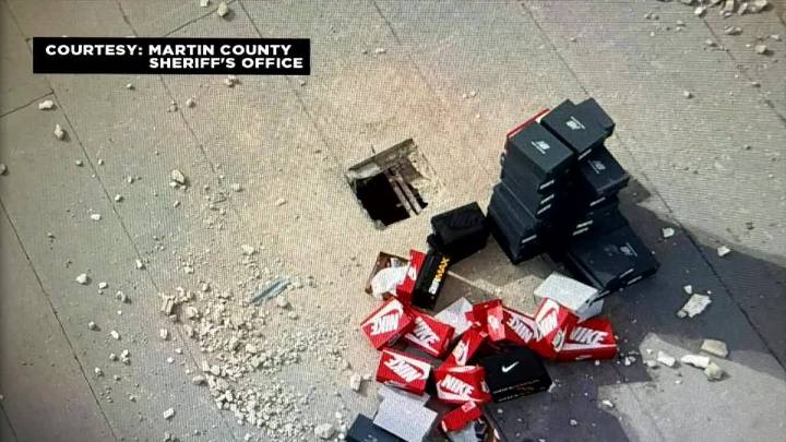 Thieves entered through roof of mall, stole hundreds of shoes from sports store in Martin County, police say