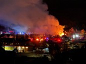 Nederland shopping center that anchors town is on fire