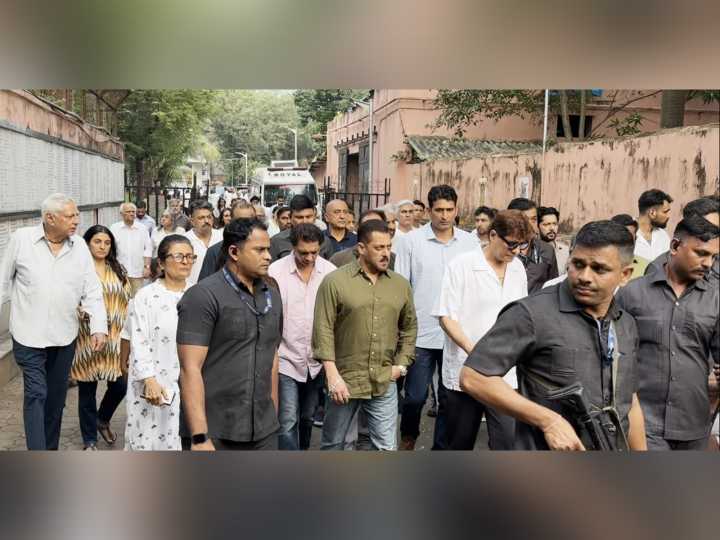 Salman Khan attends Pankaj Dheer’s funeral