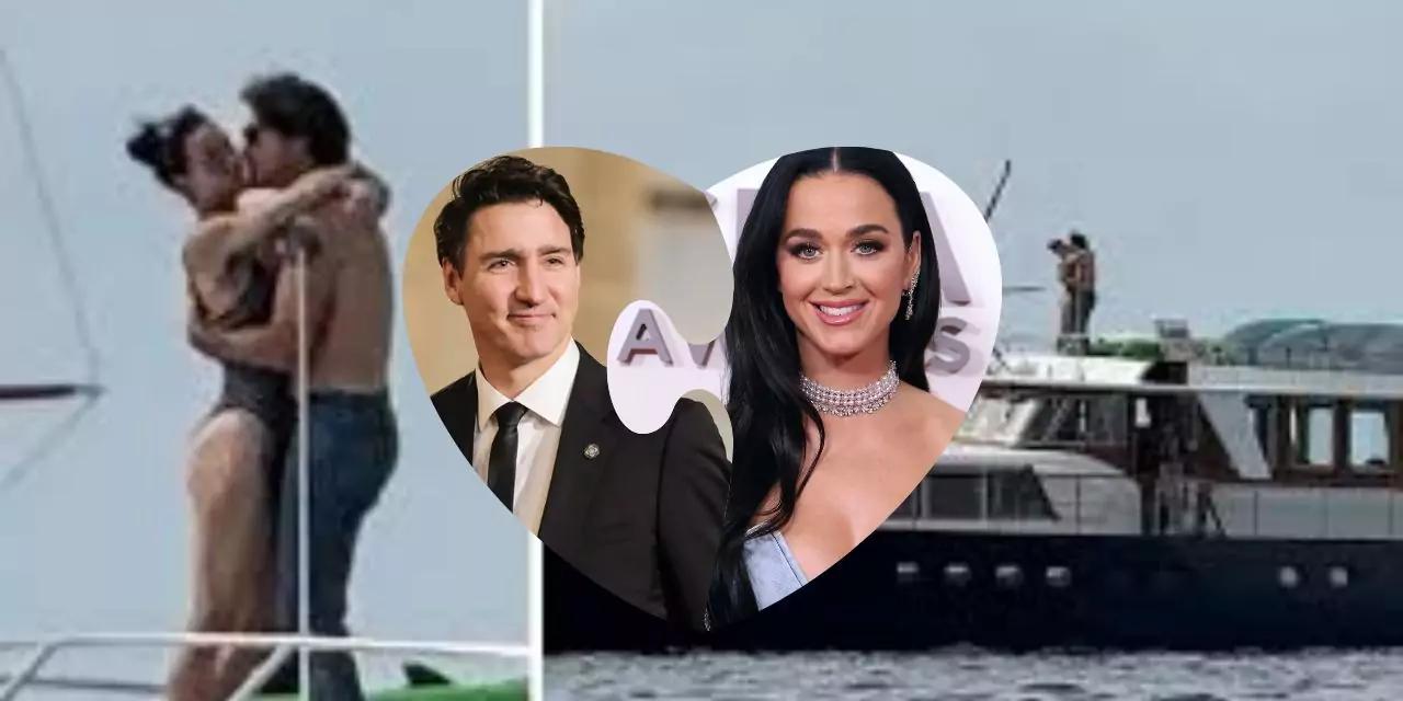 ¿Romance confirmado? Katy Perry y Justin Trudeau son captados en un yate en actitud muy cariñosa