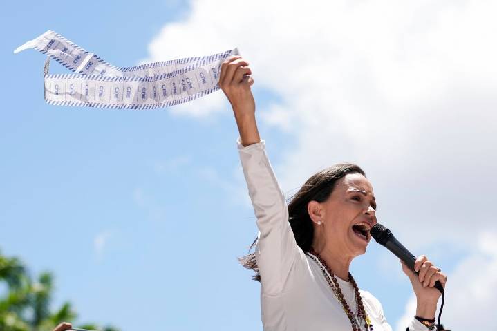 "Hoy más que nunca contamos con el presidente Trump", dice María Corina Machado, ganadora del Nobel de la Paz