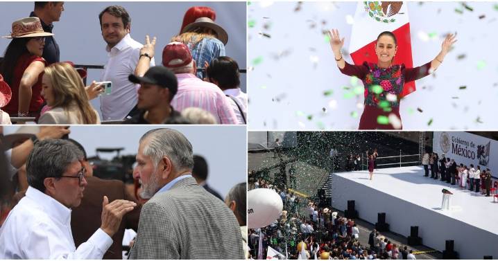 Ellas y ellos ocuparon la primera fila en el informe de Sheinbaum en el Zócalo