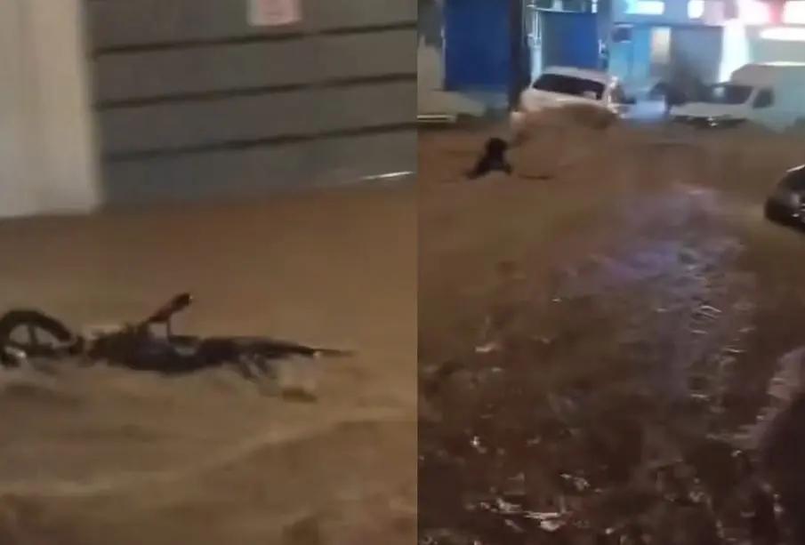 Hombre es arrastrado por un arroyo tras el paso del huracán Priscilla en Los Cabos