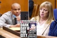 Thug accused of killing NYPD hero cop Jonathan Diller cowers from  grieving mom's gaze