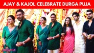 Ajay Devgn & Kajol Look Adorable As They Celebrate Durga Puja Together With Daughter Nysa I WATCH