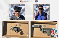 Detienen a dos hombres en área de invasión; traían armas de fuego