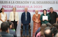 Entregan a artistas el Pecda Coahuila 2025; celebran ceremonia