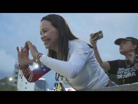 Venezuelan opposition leader María Corina Machado speaks out against Maduro regime