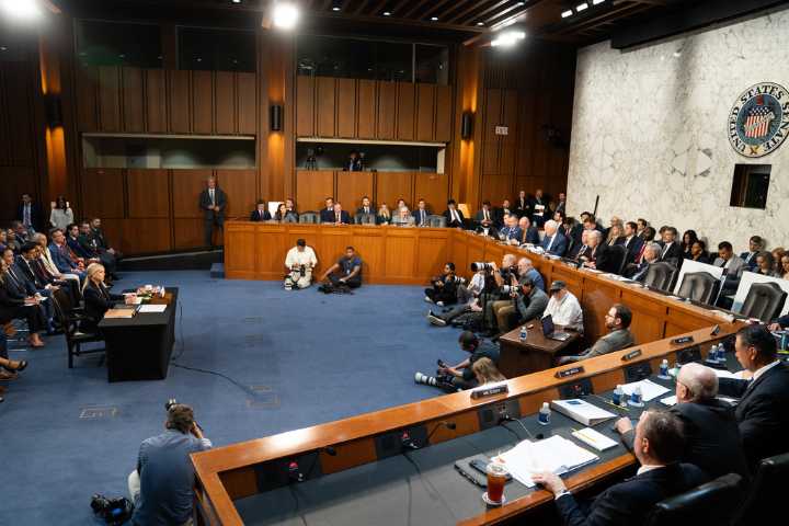 Bondi defends herself against Democratic criticism that she's weaponized the Justice Department