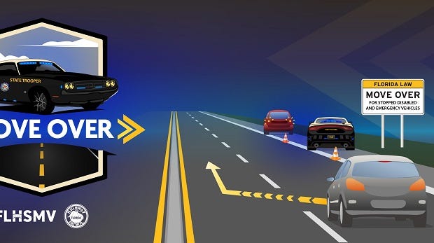 Move Over laws confusing for many drivers. Deaths, Florida rules