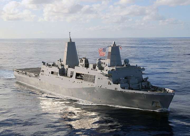 Nuevamente zarpó hacia el mar Caribe buque de asalto anfibio USS San Antonio (VIDEO)