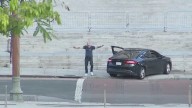 Man in custody after barricade outside City Hall