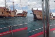 Evacuan por precaución Marigalante frente a Boca de Tomatlán; falso que se hunda (VIDEO)