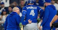 Blue Jays designated hitter Springer leaves Game 3 with apparent injury