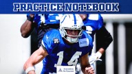 Practice Notebook: G Matt Goncalves, WR Alec Pierce return to practice after missing Week 4 game vs. Rams